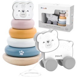 Viga Toys Viga Polarb Zestaw Miś Polarny Drewniana