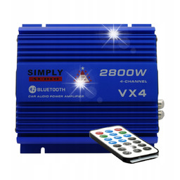 Simply Audio VX4 wzmacniacz samochodowy 4 kanały USB