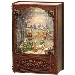 Konstsmide LED Snow Globe Christmas Book Mikołaj