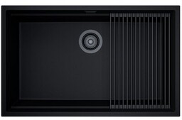 GLOBALO Zlewozmywak 76x47 MIRALIO 80.1 BLACK/BL MAT czarny,