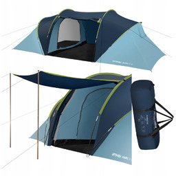 Spokey Duży Namiot Turystyczny Czteroosobowy Dwie Sypialnie Wodoodporny