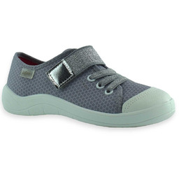 Trampki dziewczęce na rzep Befado 351Y016 Tim Szare