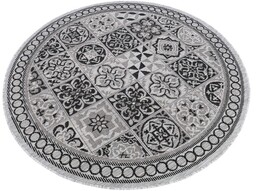 Dywan okrągły zewnętrzny Indoor and Outdoor KF87A gray