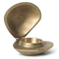 Ferm Living - Clam Świecznik Brass