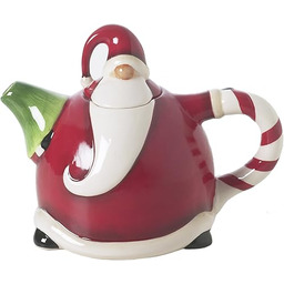 Excelsa Santa Claus dzbanek do herbaty, ceramiczny, czerwony,