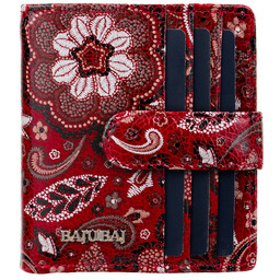 Czerwony portfel damski BajuBaj z naturalnej skóry licowej