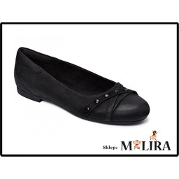 Baleriny Ecco Tween Półbuty czarne skórzane 36