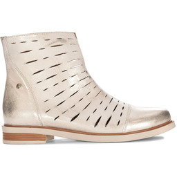 Maciejka Botki Damskie Skórzane Złote-40