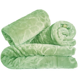 Komplet tłoczonych narzut na kanapę i fotele miętowy