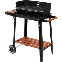 Lund GRILL WĘGLOWY Z PÓŁKĄ BOCZNĄ, RUSZT 48X26.5CM
