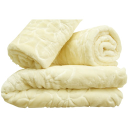 Komplet tłoczonych narzut na kanapę i fotele kremowy