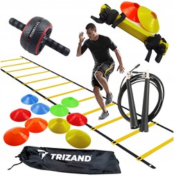 Set Piłkarski Drabinka Pachołki Skakanka Ab Wheel Drabina