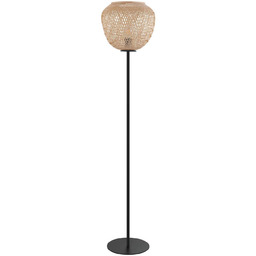 EGLO Lampa stojąca Dembleby, jasne drewno, salon /