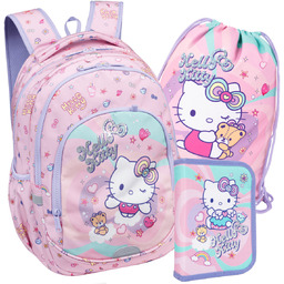 ZESTAW HELLO KITTY 3-CZĘŚCI PLECAK WOREK PIÓRNIK POJEDYŃCZY