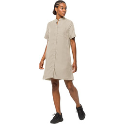 Jack Wolfskin Damska sukienka Mojave, White Pepper, L,