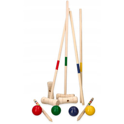 Krykiet 24 elementy Gra Drewniana dla dzieci