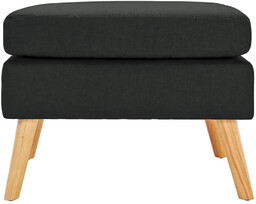 Elior Czarna pufa podnóżek do salonu i sypialni