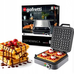 GOFROWNICA 4 GOFRY REGULACJA TEMPERATURY MOCNA 2000W NIEPRZYWIERAJĄCE