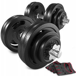 Hantle żeliwne 2x30kg regulowane gryf 40cm 30mm zaciski