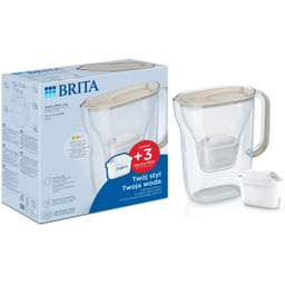 Brita Style Essential 2,4l 3 wkłady Piaskowy Dzbanek