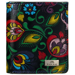 Mały portfel damski BajuBaj z kolorowej skóry naturalnej