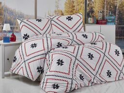 Darymex Pościel bawełniana 160x200 Kilim biała czerwona czarna
