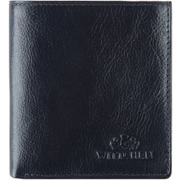 Damski portfel skórzany klasyczny granatowy