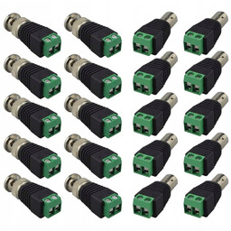 ZŁĄCZE 10 PAR PREMIUM BNC VIDEO BALUN BEZLUTOWE