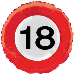 Balon foliowy Znak Zakazu - 18tka - 46