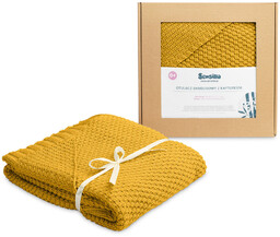 Sensillo, Otulacz/Kaptur, 100% bamboo, Musztardowy