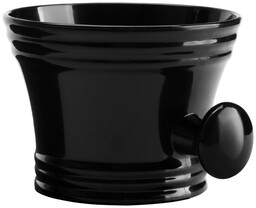 Porcelanowy czarny tygiel do spieniania mydła do golenia