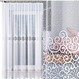 Firana żakardowa Violetta 500x180cm prosta (gotowa) z obszyciem