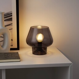Pauleen Crystal Gleam lampa stołowa dymione szkło
