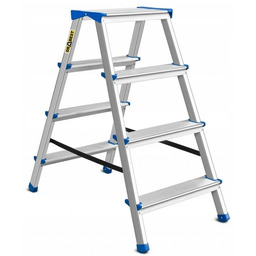 Drabina Aluminiowa Do 150kg Podest 4 Stopniowa Dwustronna