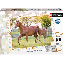 Nathan- Puzzle 60 elementów - Mama Baby Pony