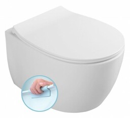 Miska WC wisząca Rimless 36x51cm+deska WC SLIM easy