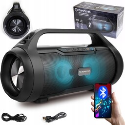 Głośnik Bluetooth Bezprzewodowy Boombox Usb Sd Fm Manta