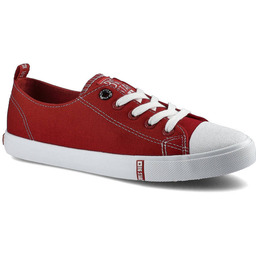 Big Star Czerwone Trampki Damskie Sznurowane Buty