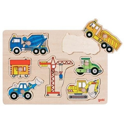 Goki, układanka z uchwytami Maszyny budowlane