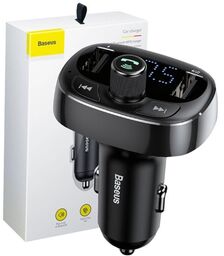 Baseus S-09 Transmiter samochodowy FM Bluetooth 2xUSB SD