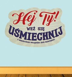 Kolorowa naklejka ścienna: Hej Ty