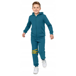 Komplet dresowy dziecięcy niebieski bluza spodnie 128-134 7-8