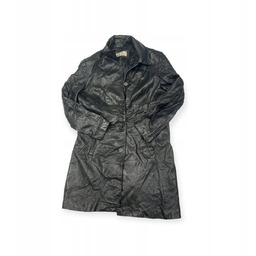 Czarny skórzany płaszcz damski Jones New York M