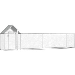 Woliera dla kur VIDAXL, stalowa, 1x1,5x5 m