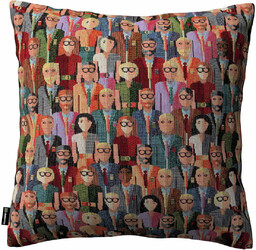 Poszewka Kinga na poduszkę, kolorowe ludzkie postacie, 60
