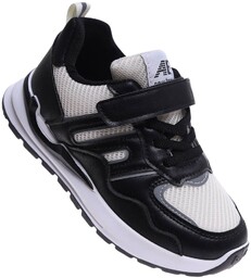 Czarne chłopięce buty sportowe sneakersy
