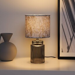 Pauleen Classy Velvet lampa stołowa jedwabny klosz