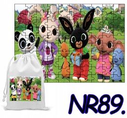 PUZZLE 110 EL. UKŁADANKA PREZENT KRÓLIK CZARNY +