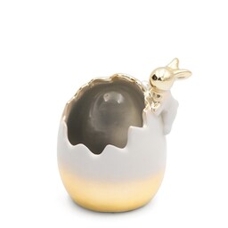 Eurofirany Figurka wielkanocna 215c 9x7x9 Jajko zajączek kremowa