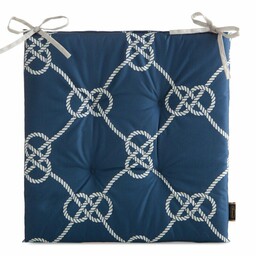 Eurofirany Poduszka siedzisko 43x43 Garden 15a granatowa biała